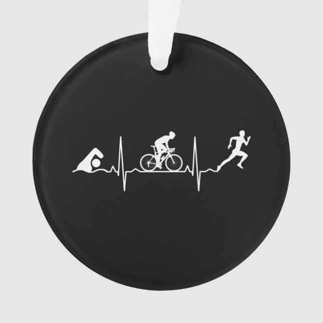 Triathlon - Triathlon Heartbeat Ornament (Front)