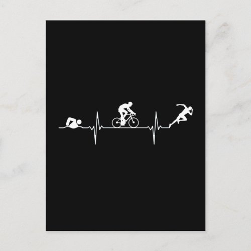 Triathlon _ Triathlon Heartbeat Postcard