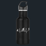 Triathlon - Triathlon Heartbeat Stainless Steel Water Bottle<br><div class="desc">Are you a triathlon and marathon fan? This swim bike run triathlon graphic will be perfect for the next triathlon.</div>