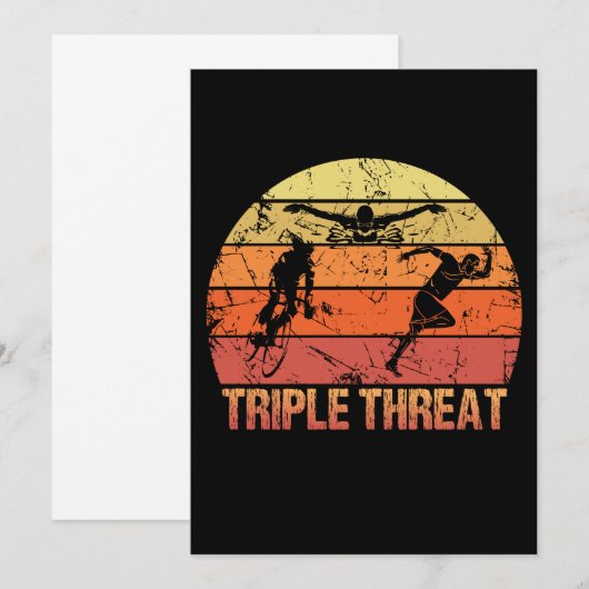 Triathlon Triple Threat Vintage (Front/Back)
