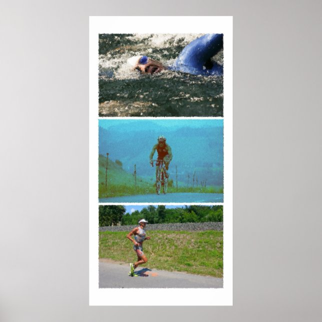 Triathlon Triptych - Painting Poster (Front)