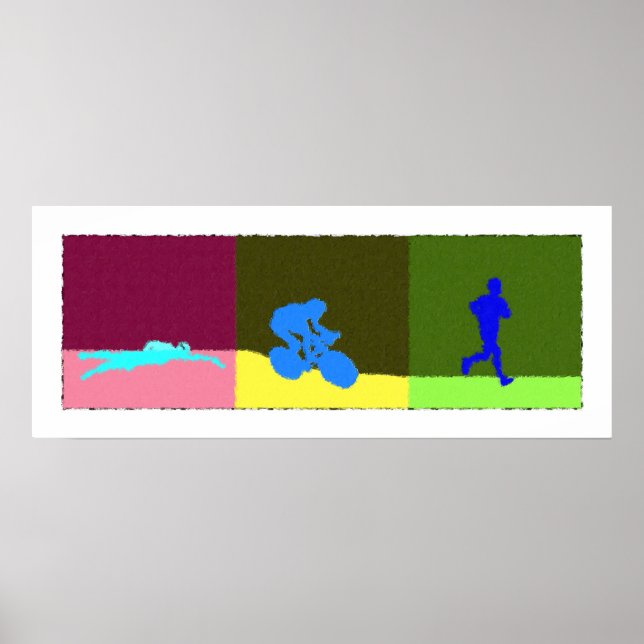 Triathlon Triptych - Painting Poster (Front)