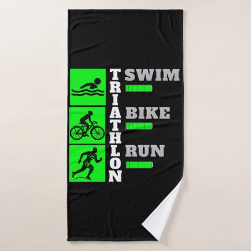 Triathlon Triumph Swim Bike Run acesories sport Bath Towel