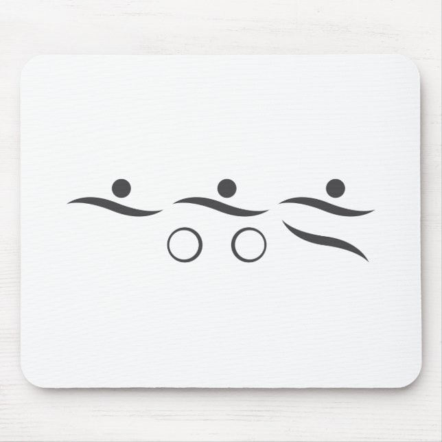 Triathlon unique gift mouse pad (Front)