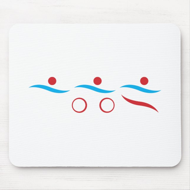 Triathlon unique gift mouse pad (Front)