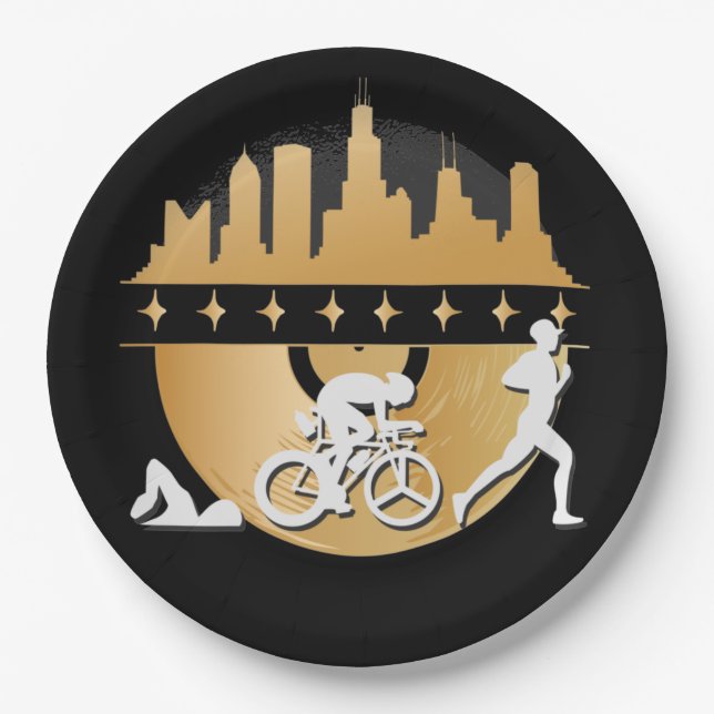 Triathlon, Urban & Lifestyle Paper Plates (Front)