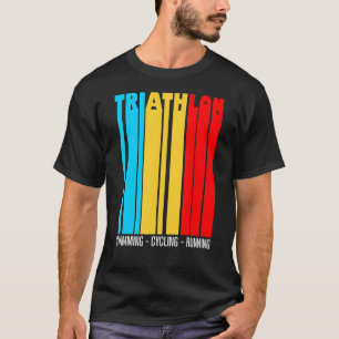 Triathlon Vintage Colors Love To Run Bike & Swim T T-Shirt