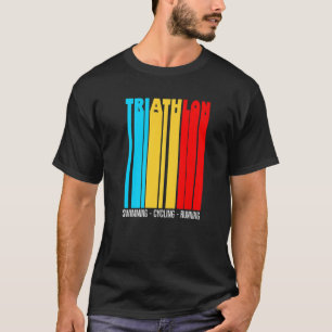 Triathlon Vintage Colors Love To Run Bike & Swim T T-Shirt