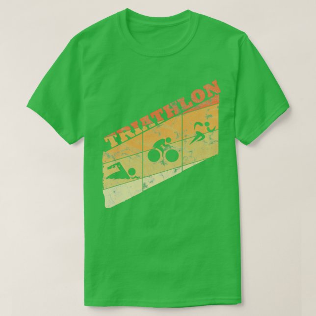 Triathlon Vintage Retro Geschenk T-Shirt (Design Front)