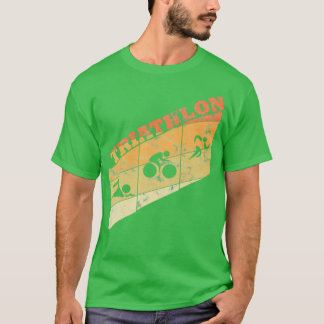 Triathlon Vintage Retro Geschenk T-Shirt