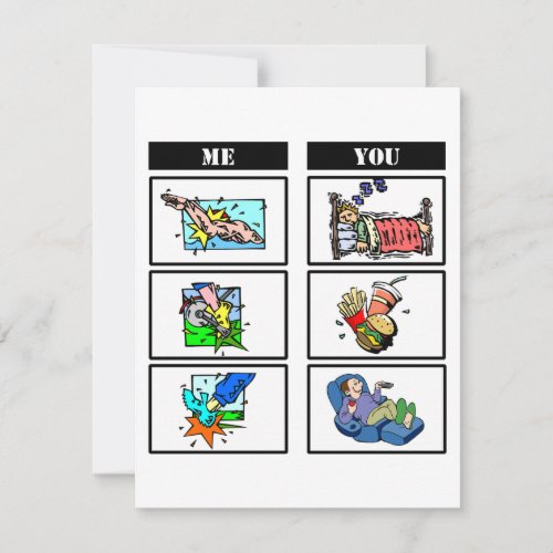 Triathlon vs. Sloth Personalized Invitations