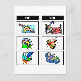 Triathlon vs. Sloth Postcard