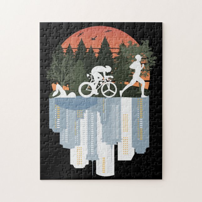 Triathlon, wonderful nature jigsaw puzzle (Vertical)