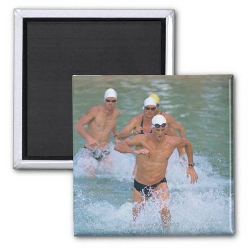 Triathloners Running out of Water 2 Magnet