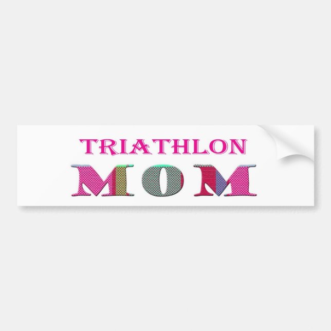 TriathlonMom Bumper Sticker (Front)