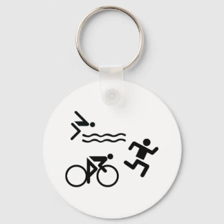 Triatholon - running swimming cycling keychain