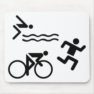 Triatholon - running swimming cycling mouse pad