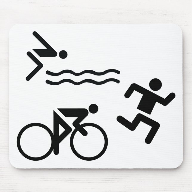 Triatholon - running swimming cycling mouse pad (Front)