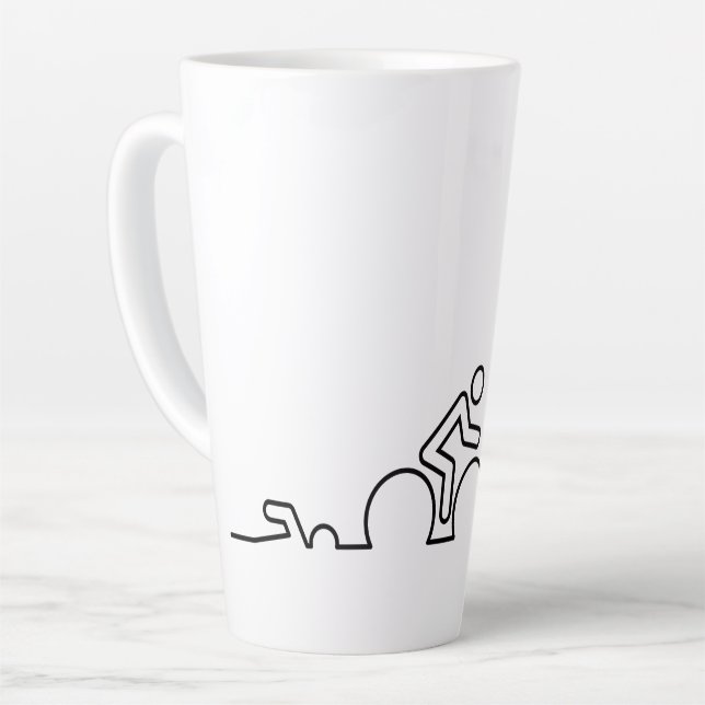 Triatlon. Swimming, cycling and running. Latte Mug (Left Angle)