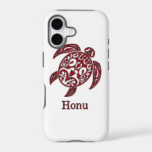 Tribal Abstract Hawaiian Sea Turtle in Red Case-Ma iPhone 17 Case
