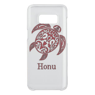 Tribal Abstract Hawaiian Sea Turtle in Red Uncommon Samsung Galaxy S8 Case
