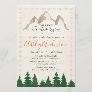 Tribal Adventure Baby Shower Invitation