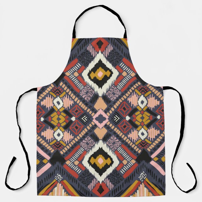 Tribal African Chevron Aztec Pattern Apron (Front)