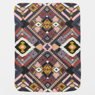 Tribal African Chevron Aztec Pattern Baby Blanket