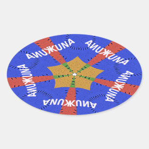 Tribal African Design: Hakuna Matata Oval Sticker