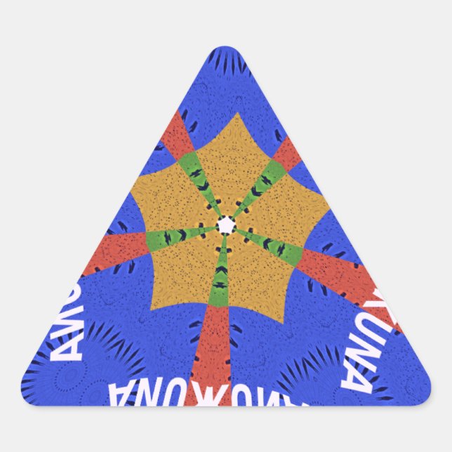 Tribal African Design: Hakuna Matata Triangle Sticker (Front)