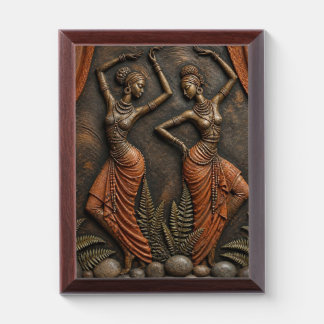 Tribal African Heritage Sculpted Art Award Plaque