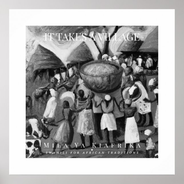 Tribal African Village Poster (Front)