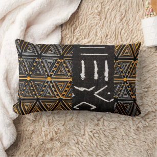 Tribal Afrocentric Graphic Lumbar Pillow