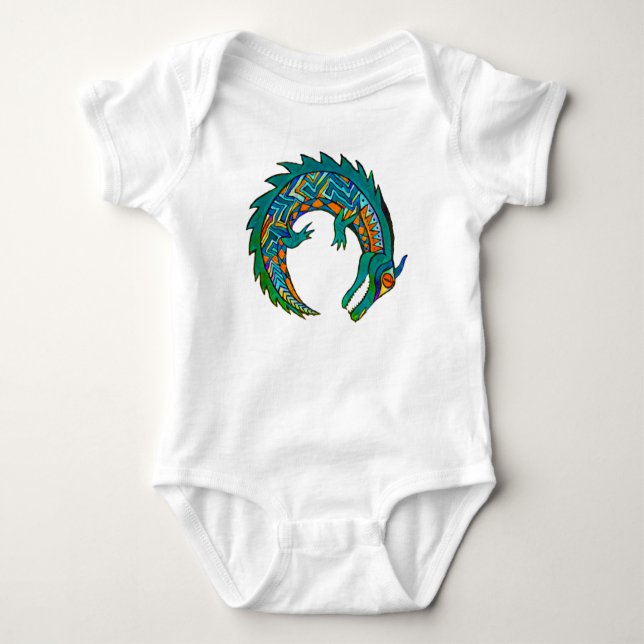 Tribal Alligator Art Baby Bodysuit (Front)