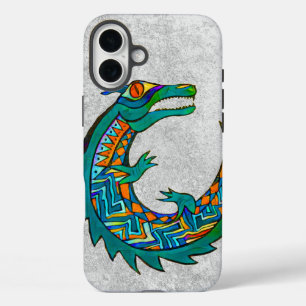 Tribal Alligator Art iPhone 16 Plus Case