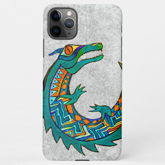 Tribal Alligator Art iPhone Case (Back)