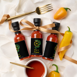 Tribal Alligator Lizard Hugging a Sun Monogram Hot Sauces