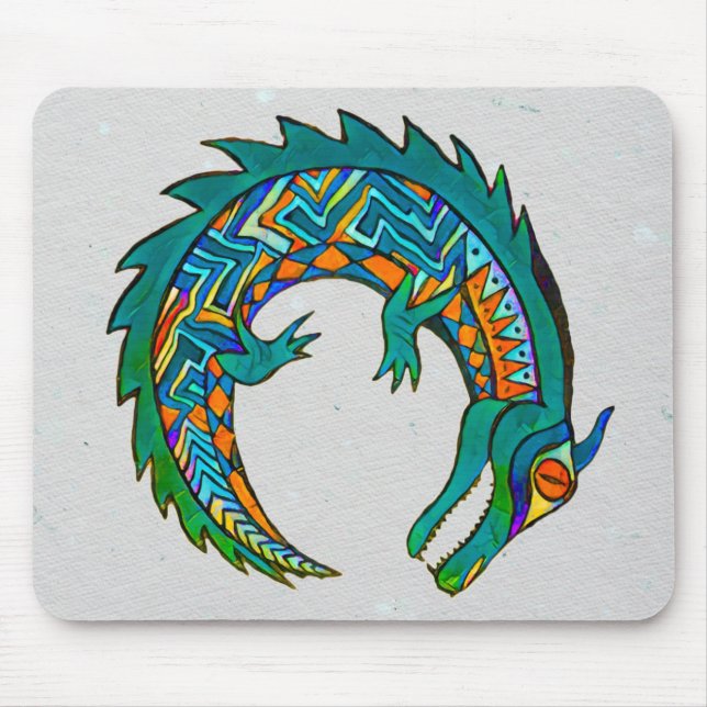 Tribal Alligator Mouse Pad (Front)