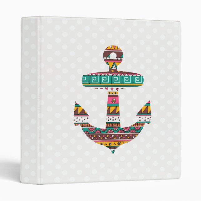 Tribal Anchor 3 Ring Binder (Front/Spine)