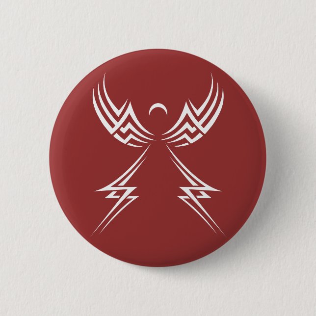 Tribal Angel custom button (Front)