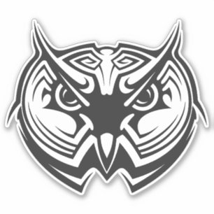 Tribal Animal Bird Owls Sticker