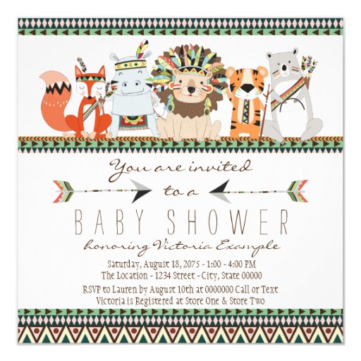 Native American Baby Shower Invitations 8
