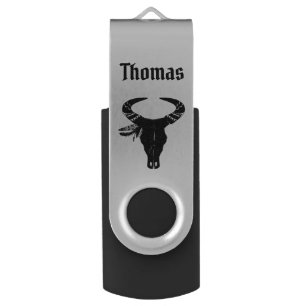 Tribal Animal Skull Flash Drive