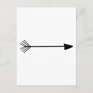 Tribal Arrow Art Single Black Arrow Custom Color Postcard
