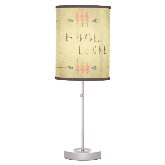 Tribal Arrow Be Brave Baby Boy Table Lamp (Front)