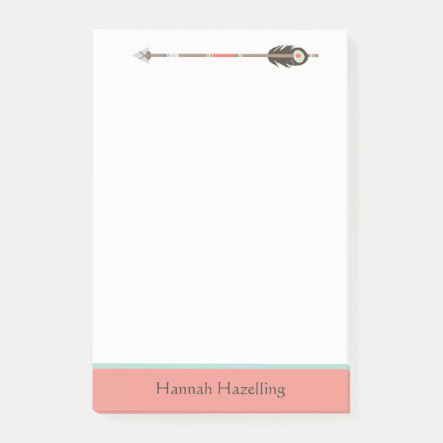 Tribal Arrow Personalized Note Pad (Front)