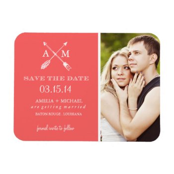 Tribal Arrow Save The Date Magnets by fancypaperie at Zazzle
