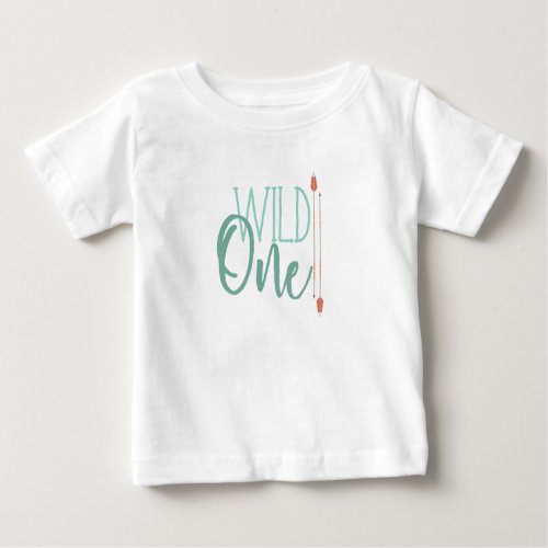 Tribal Arrow Wild One  First Birthday Baby T_Shirt