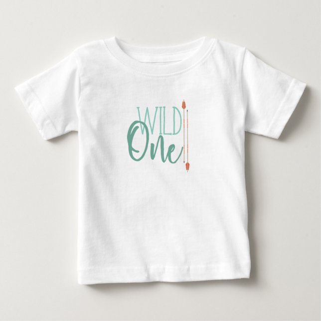 Tribal Arrow Wild One | First Birthday Baby T-Shirt (Front)