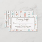 Tribal Arrows Baby Shower Diaper Raffle Ticket Enclosure Card (Front/Back)